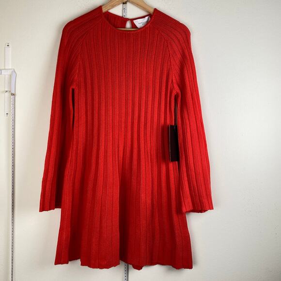 Tuckernuck Adi Red Knit Swing Dress Long Sleeve Size S NWT - Picture 9 of 16